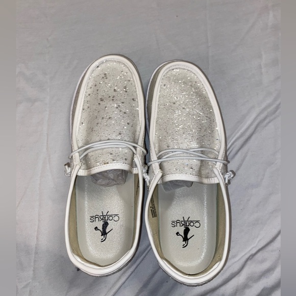 Corkys Shoes Corky White Glitter Kayak Shoes Poshmark